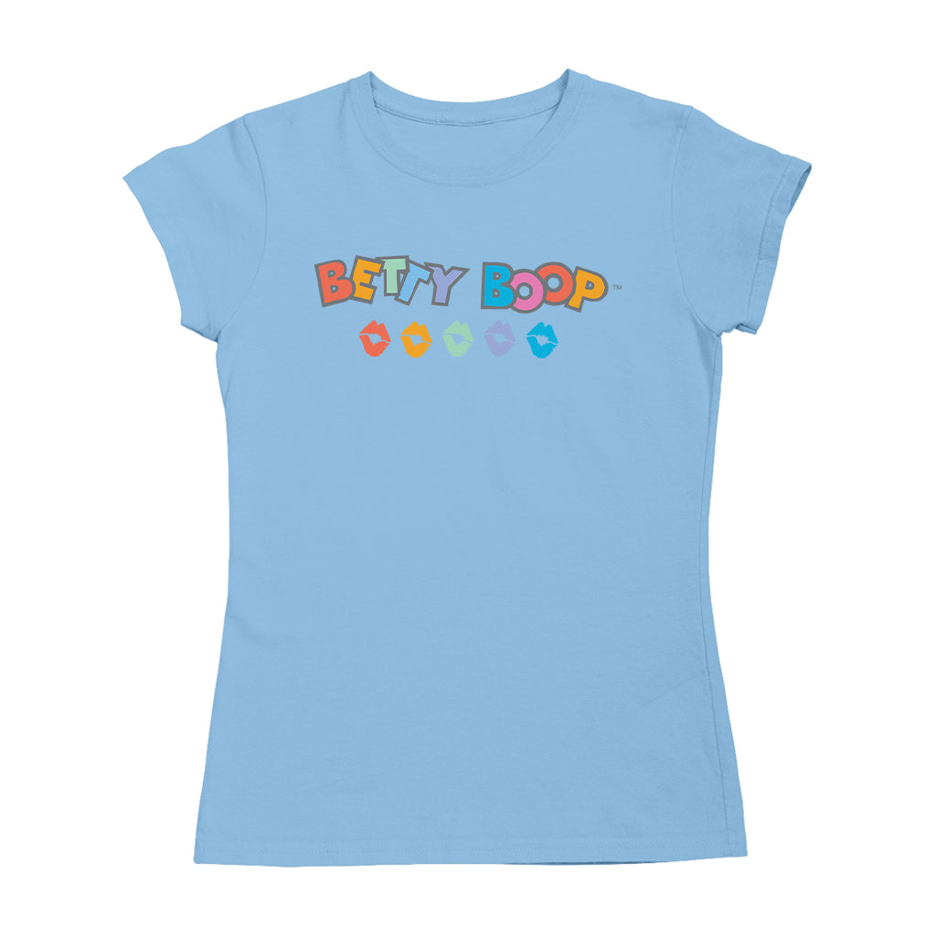 Betty Boop Rainbow Name and Lips Women's T-Shirt