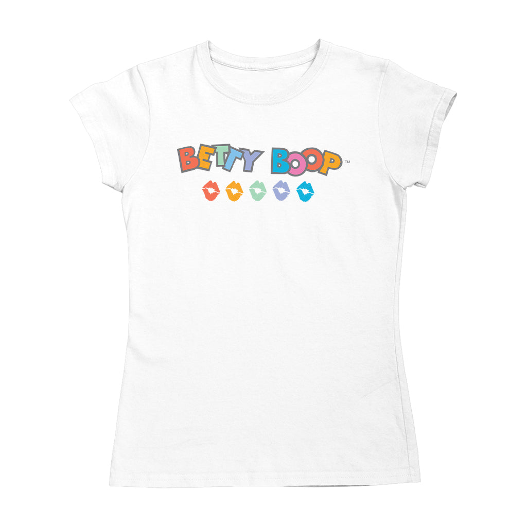 Betty Boop Rainbow Name and Lips Women's T-Shirt