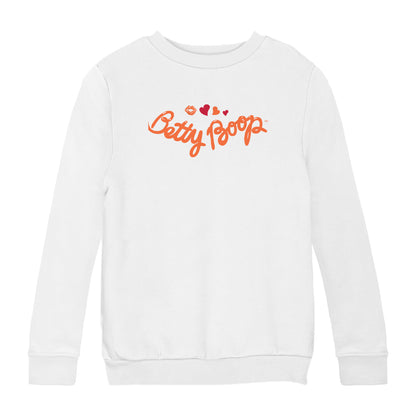 Betty Boop Kiss and Hearts Kids Sweatshirt