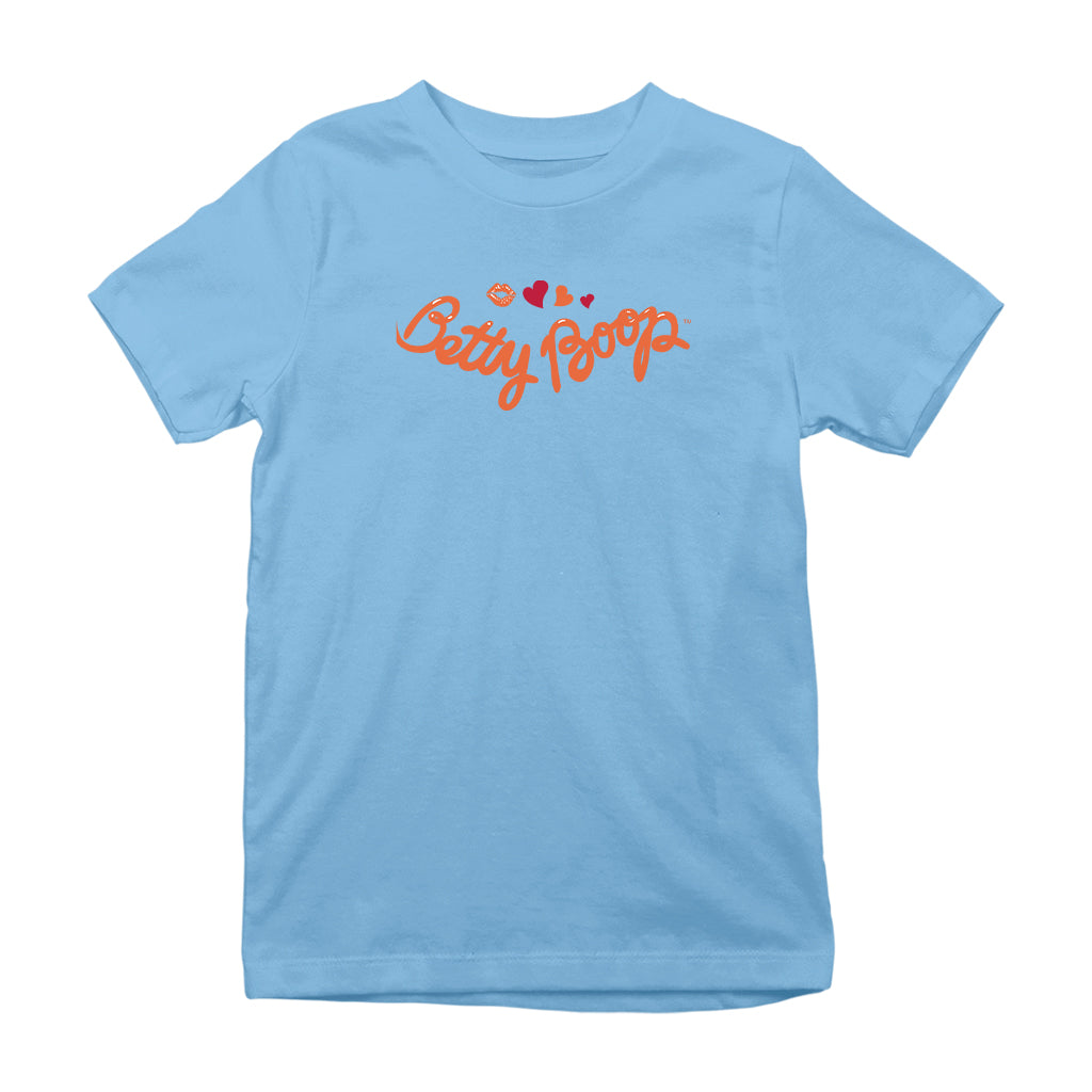 Betty Boop Kiss and Hearts Kids T-Shirt