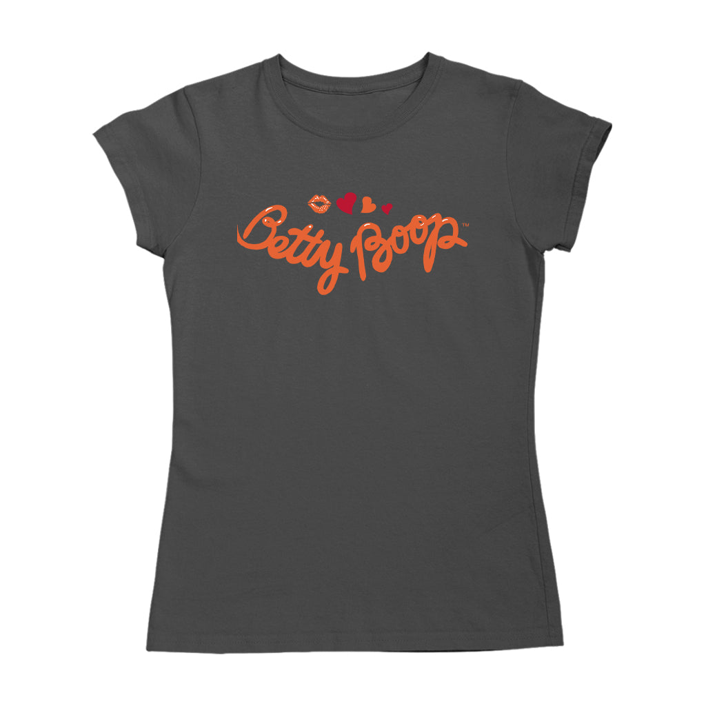 Betty Boop Kiss and Hearts Women's T-Shirt