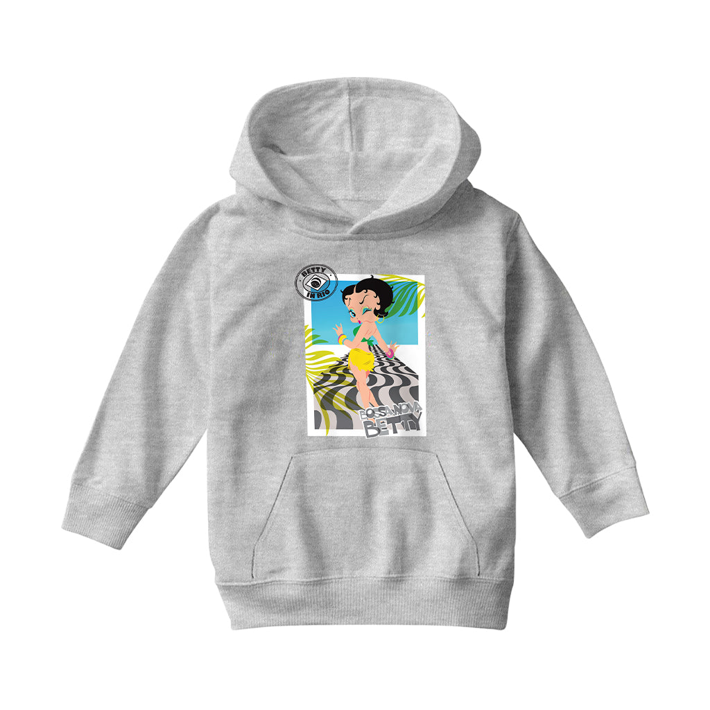 Betty Boop Bossa Nova In Rio Kids Hooded Sweatshirt