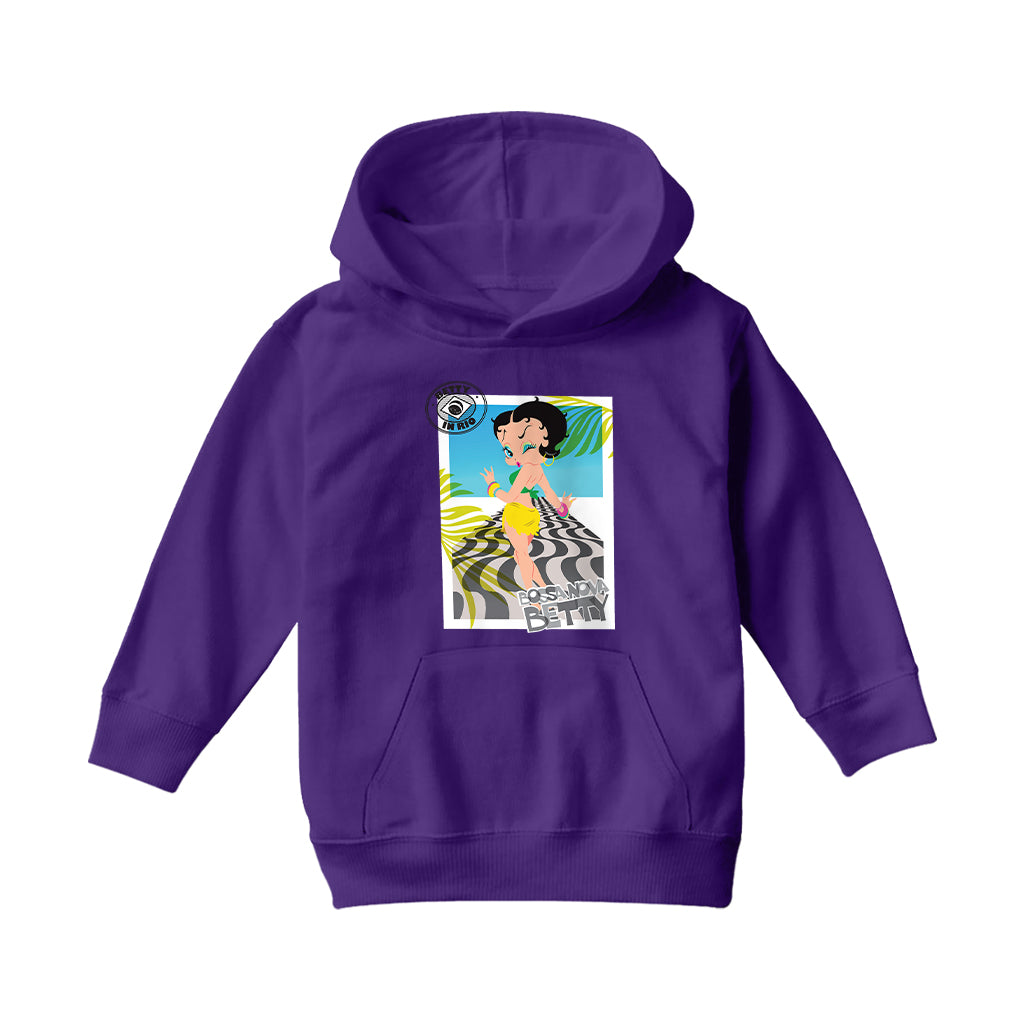 Betty Boop Bossa Nova In Rio Kids Hooded Sweatshirt