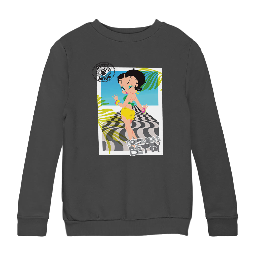 Betty Boop Bossa Nova In Rio Kids Sweatshirt