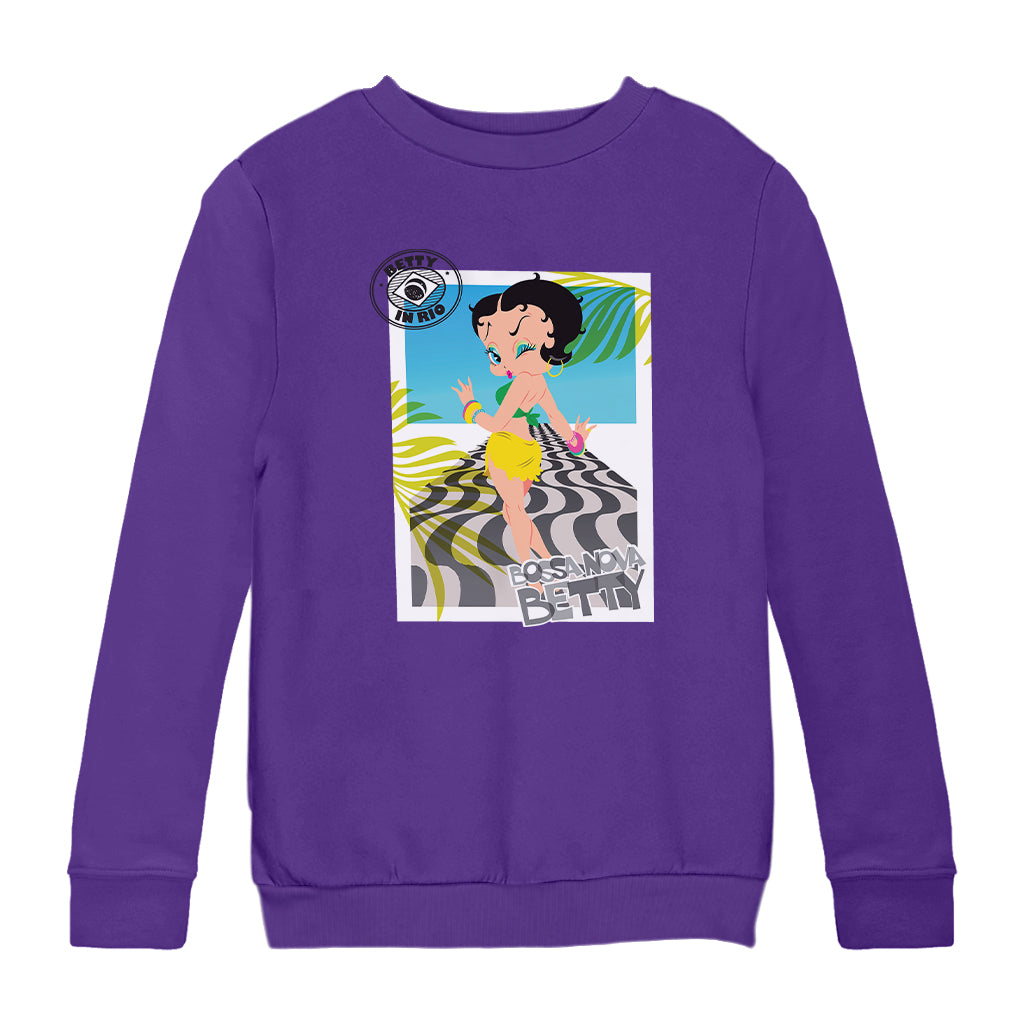 Betty Boop Bossa Nova In Rio Kids Sweatshirt