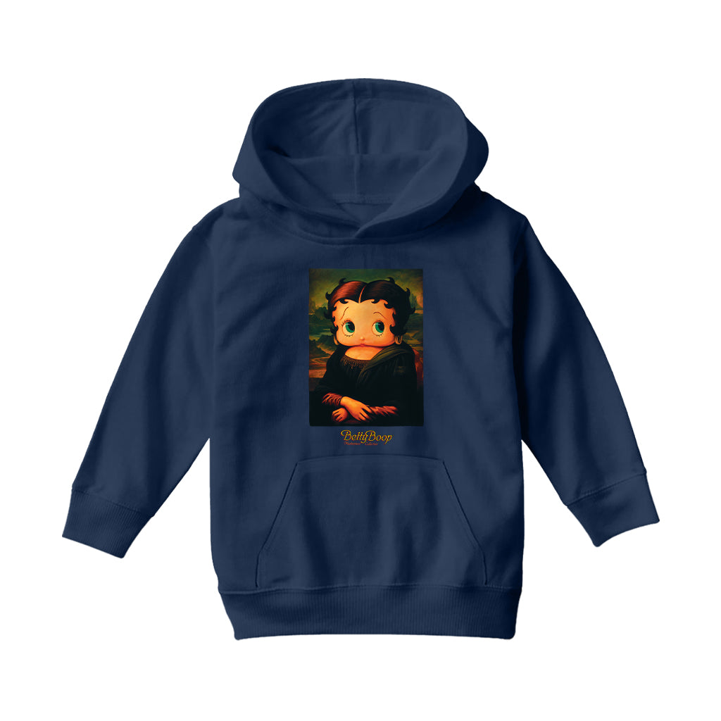 Betty Boop Boopa Mona Lisa Masterpiece Collection Kids Hooded Sweatshirt