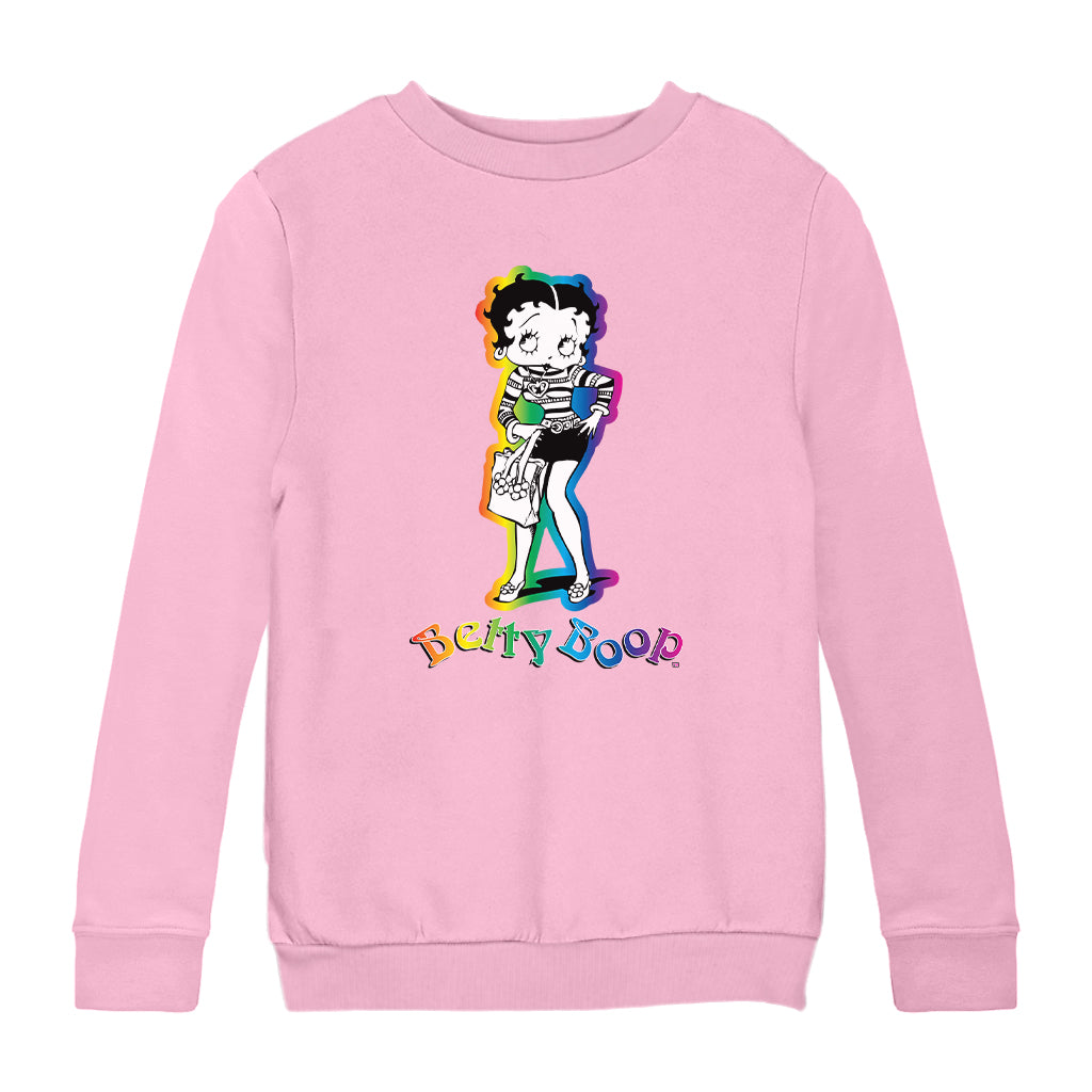 Betty Boop 70s Groovy Chick Kids Sweatshirt