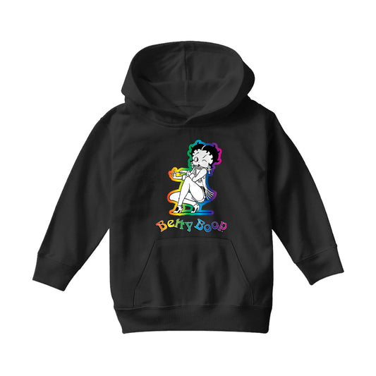 Betty Boop Groovy 70s Fashion Kids Hooded Sweatshirt