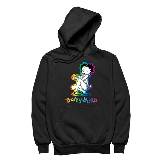 Betty Boop Groovy 70s Fashion Women's Hooded Sweatshirt