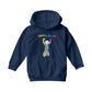 Betty Boop Groovy Striped Outfit Kids Hooded Sweatshirt