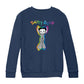 Betty Boop Groovy Striped Outfit Kids Sweatshirt