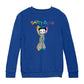 Betty Boop Groovy Striped Outfit Kids Sweatshirt