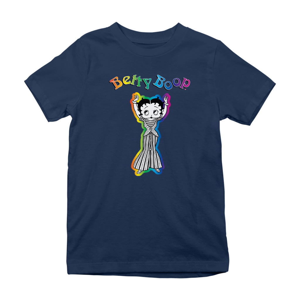Betty Boop Groovy Striped Outfit Kids T-Shirt