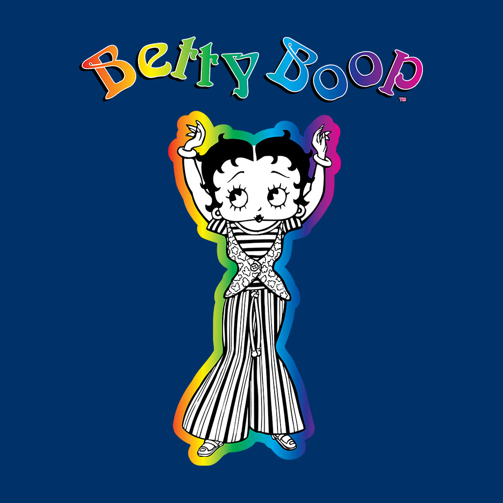 Betty Boop Groovy Striped Outfit Women's Sweatshirt