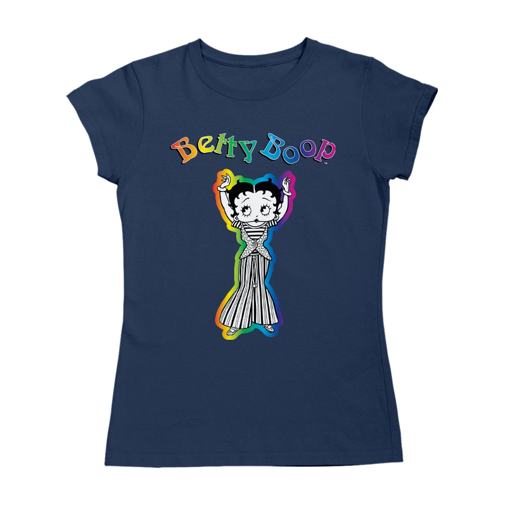Betty Boop Groovy Striped Outfit Women's T-Shirt