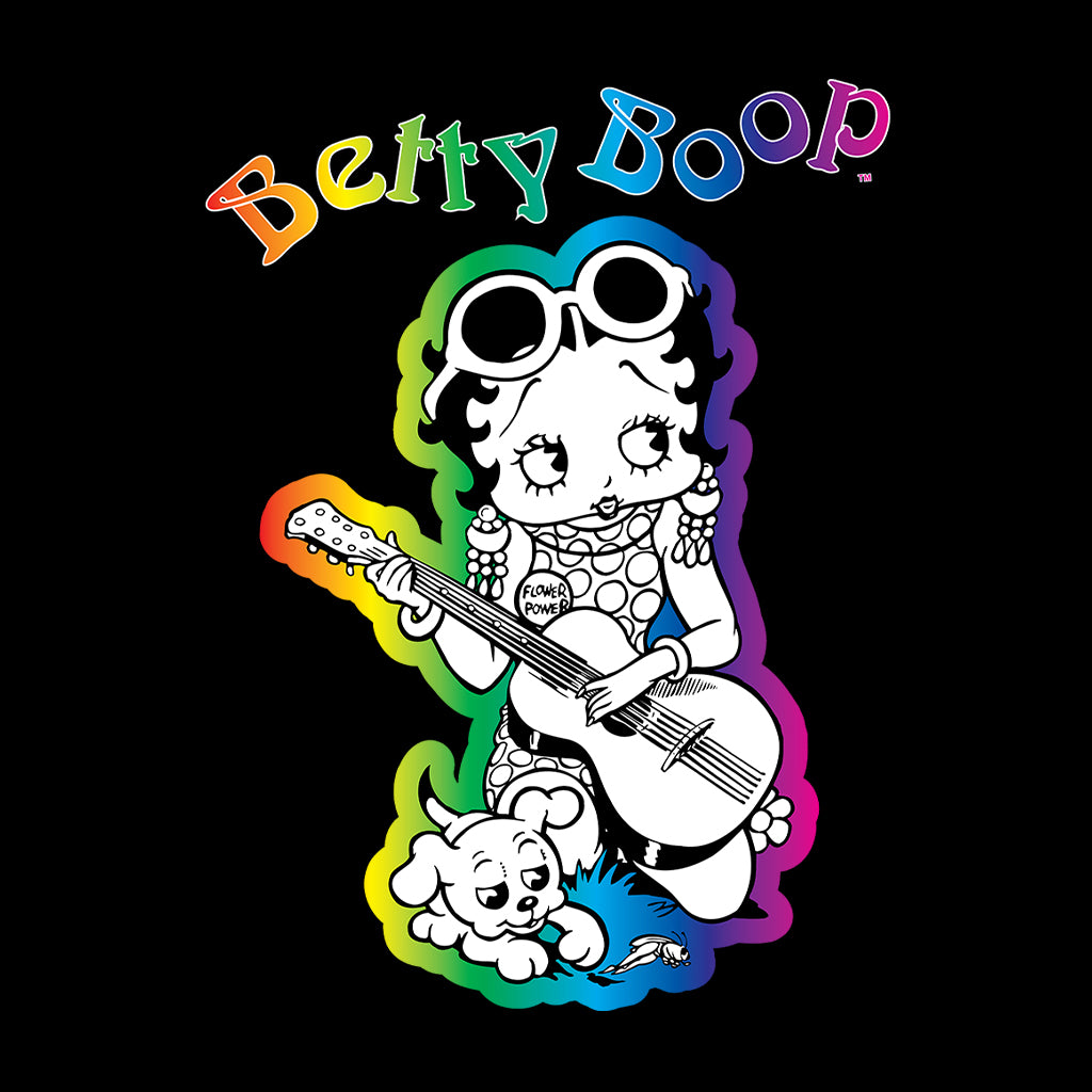 Betty Boop 70s Hippy Guitar Chick Kids T-Shirt