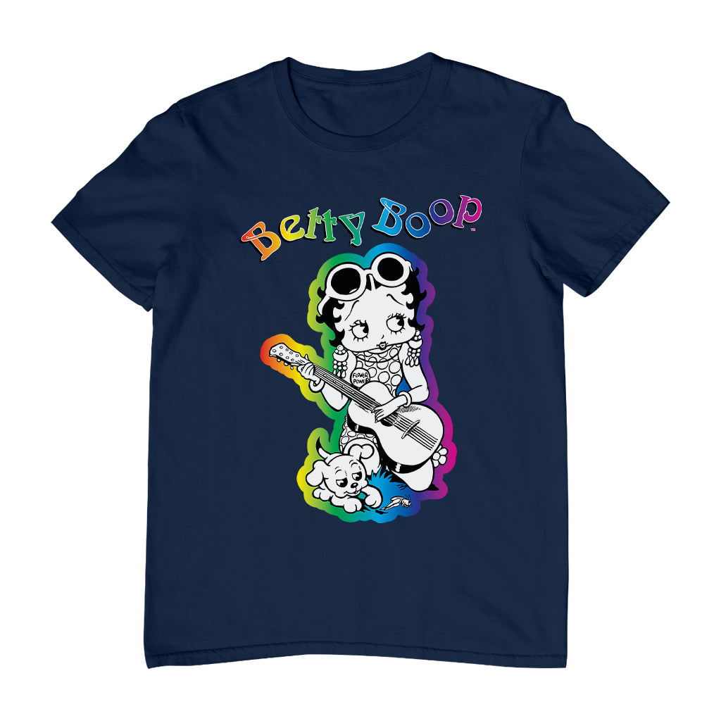 Betty Boop 70s Hippy Guitar Chick Men's T-Shirt