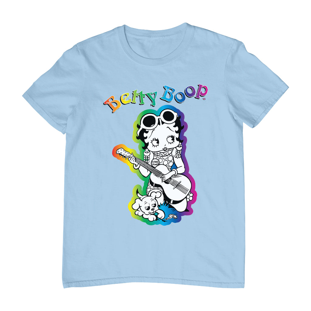 Betty Boop 70s Hippy Guitar Chick Men's T-Shirt
