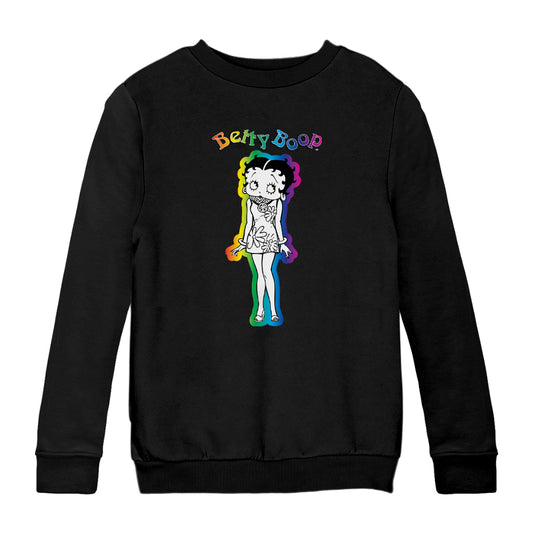 Betty Boop Groovy Hippy Chick Kids Sweatshirt
