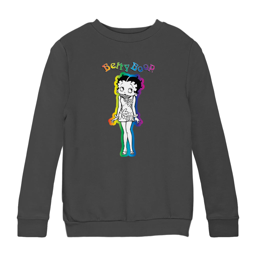 Betty Boop Groovy Hippy Chick Kids Sweatshirt