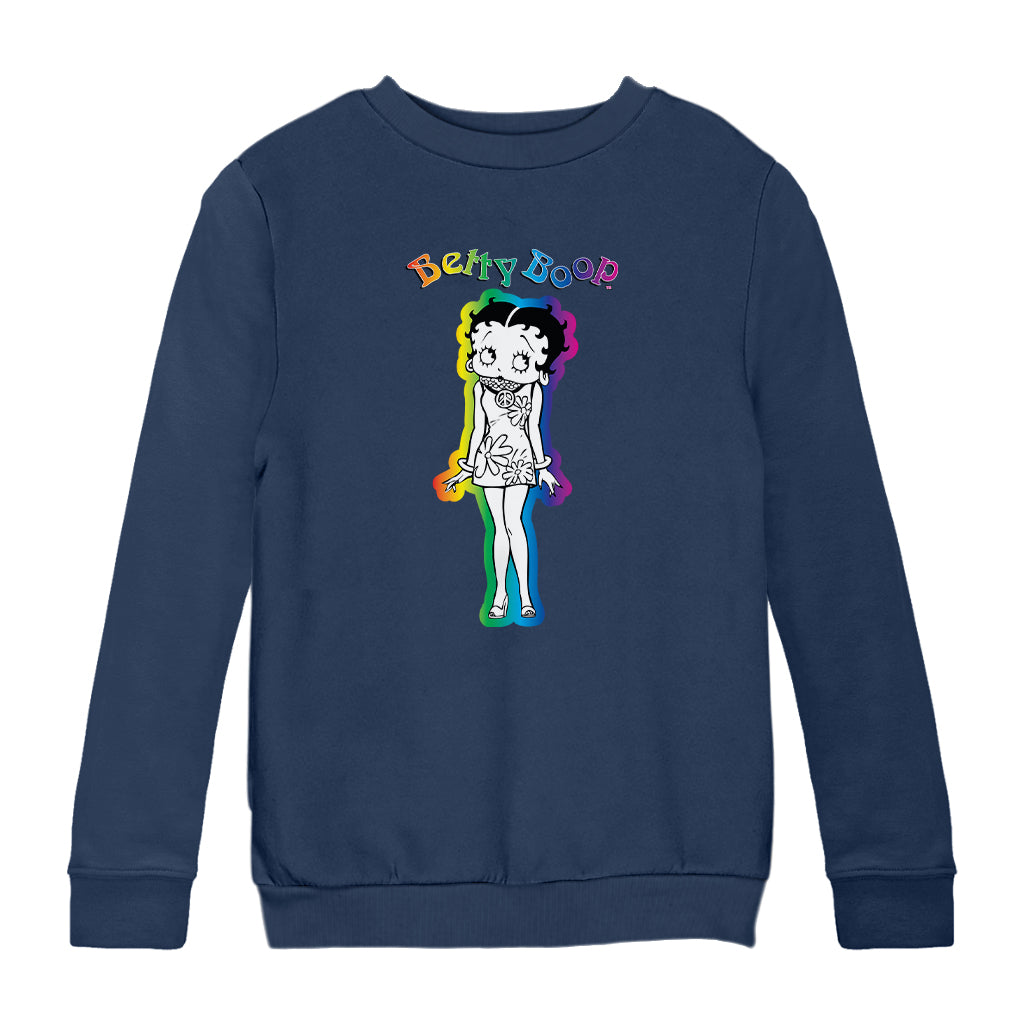 Betty Boop Groovy Hippy Chick Kids Sweatshirt