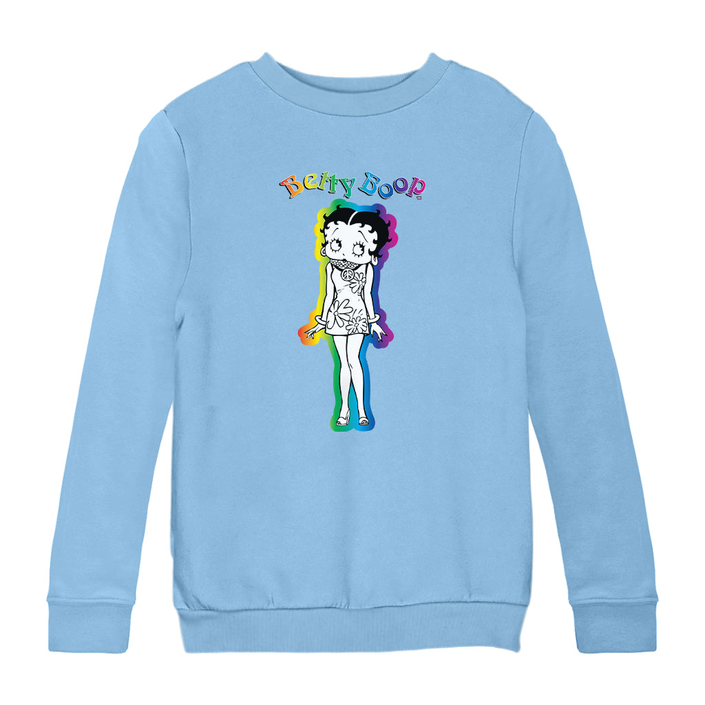 Betty Boop Groovy Hippy Chick Kids Sweatshirt