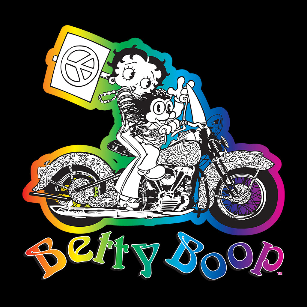 Betty Boop Groovy 70s Motorcycle Women's Hooded Sweatshirt