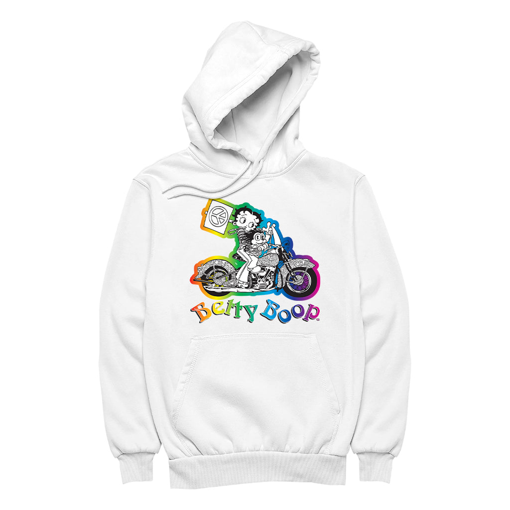 Betty Boop Groovy 70s Motorcycle Men's Hooded Sweatshirt