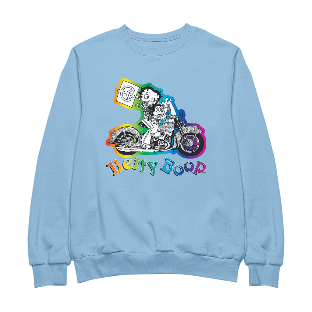 Betty Boop Groovy 70s Motorcycle Men's Sweatshirt