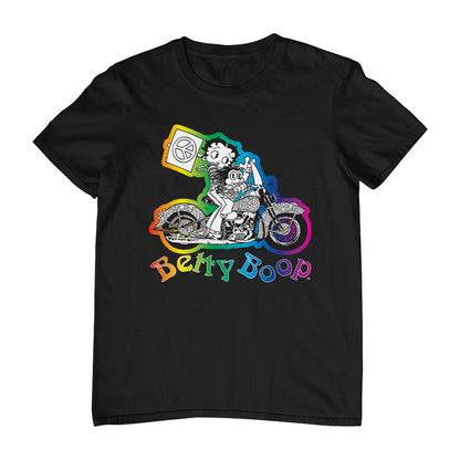 Betty Boop Groovy 70s Motorcycle Men's T-Shirt