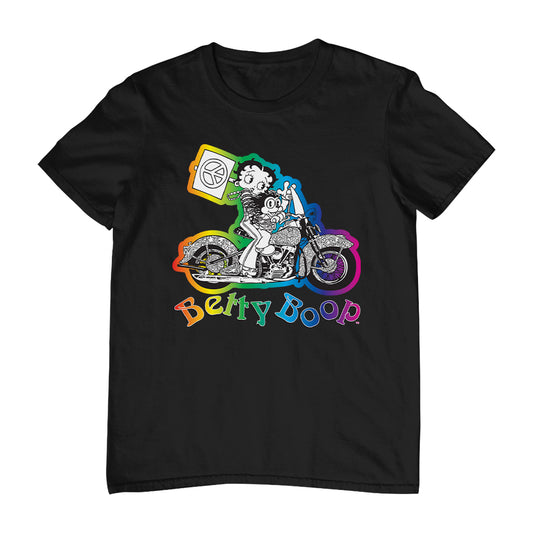 Betty Boop Groovy 70s Motorcycle Men's T-Shirt