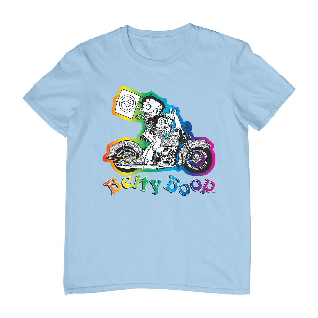 Betty Boop Groovy 70s Motorcycle Men's T-Shirt
