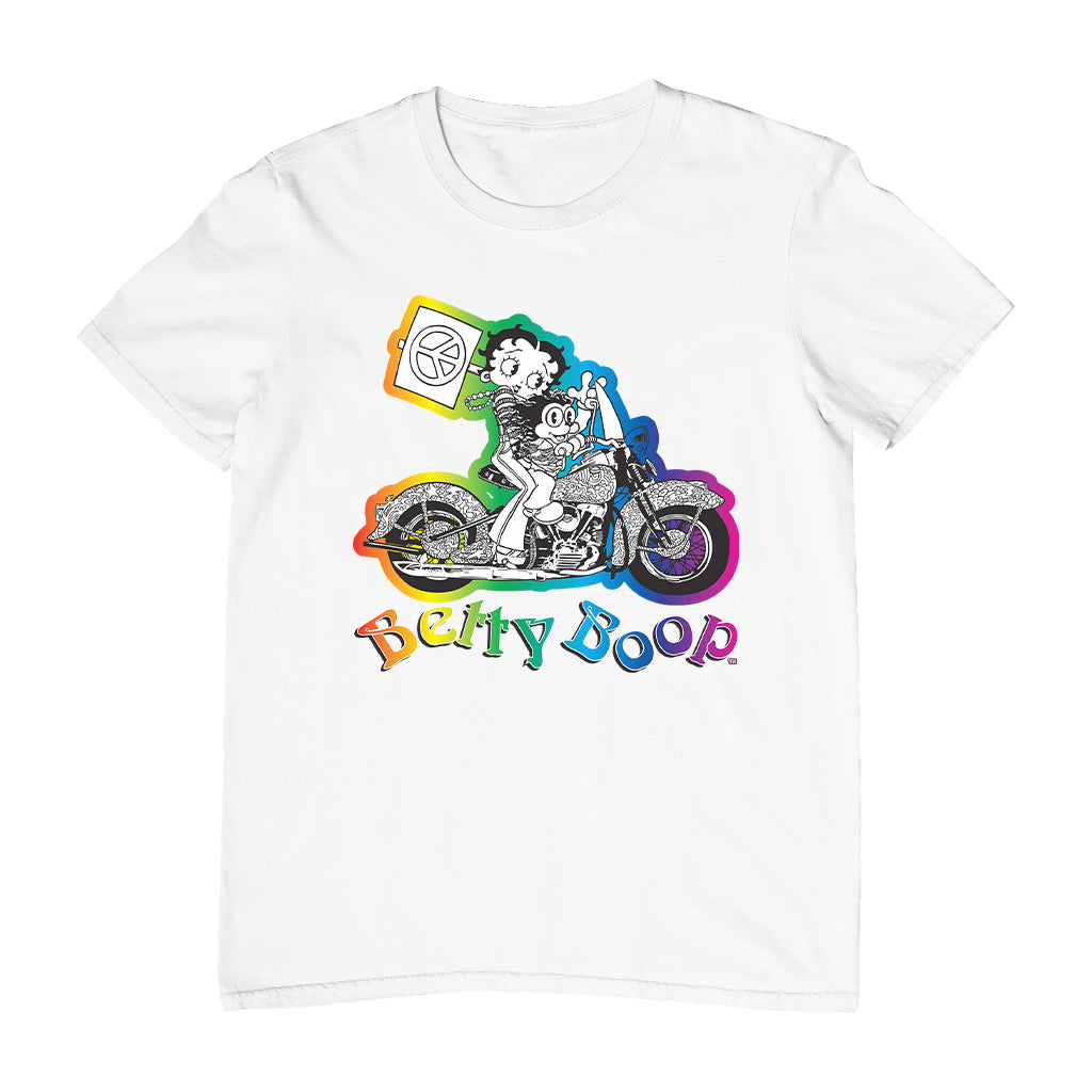 Betty Boop Groovy 70s Motorcycle Men's T-Shirt