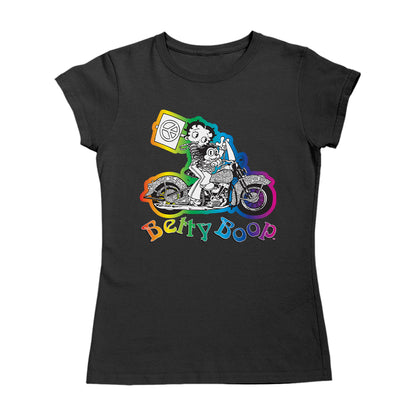 Betty Boop Groovy 70s Motorcycle Women's T-Shirt