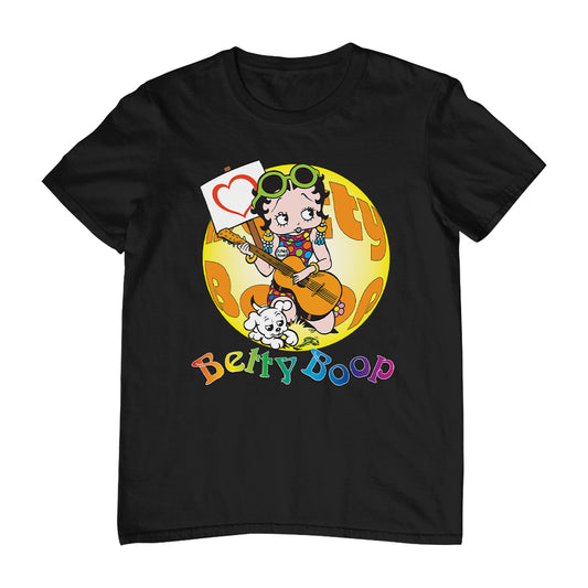 Betty Boop Groovy Guitar 70s Men's T-Shirt
