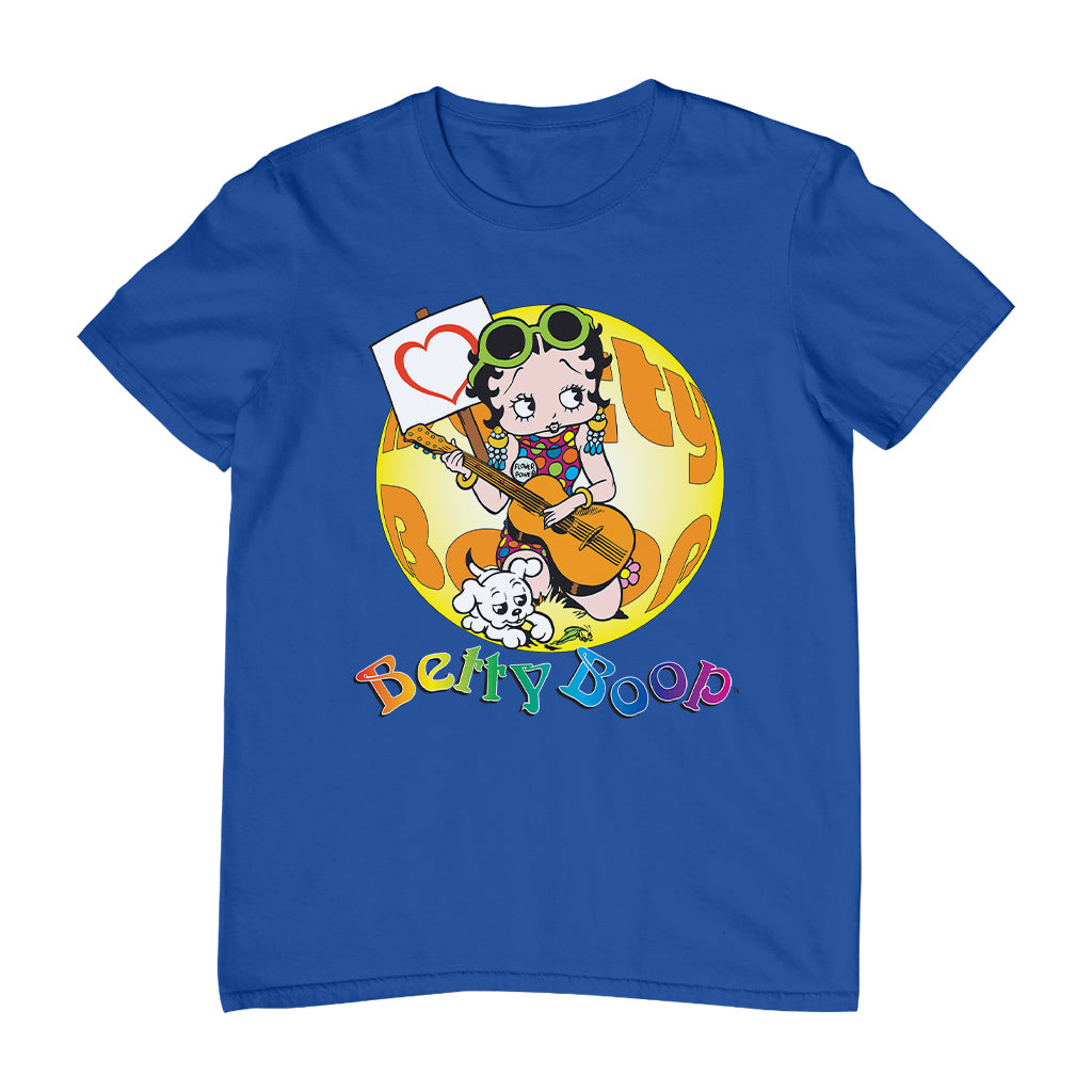 Betty Boop Groovy Guitar 70s Men's T-Shirt