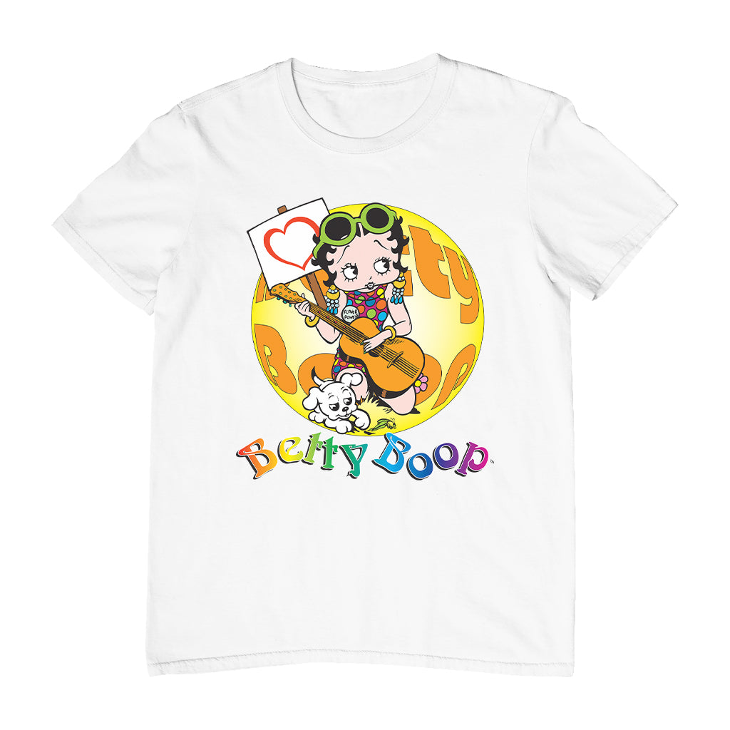 Betty Boop Groovy Guitar 70s Men's T-Shirt