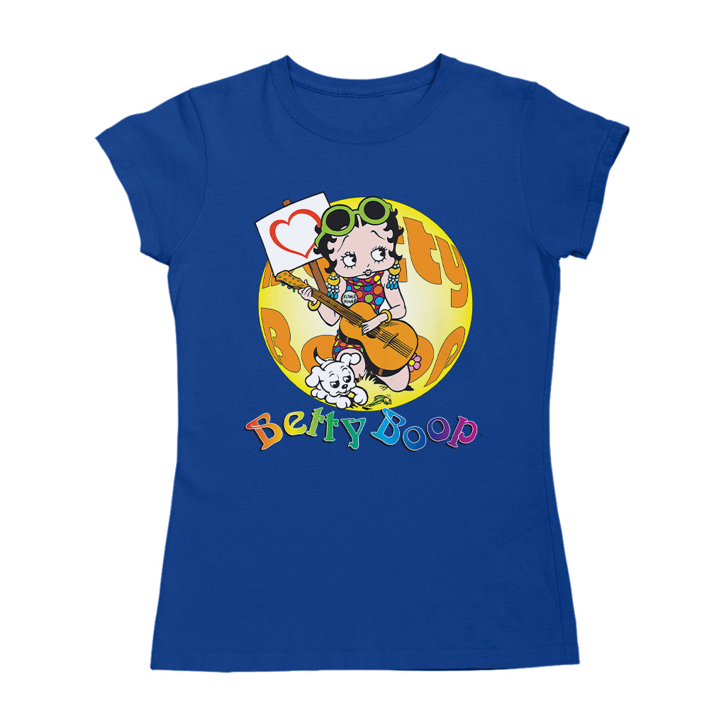 Betty Boop Groovy Guitar 70s Women's T-Shirt