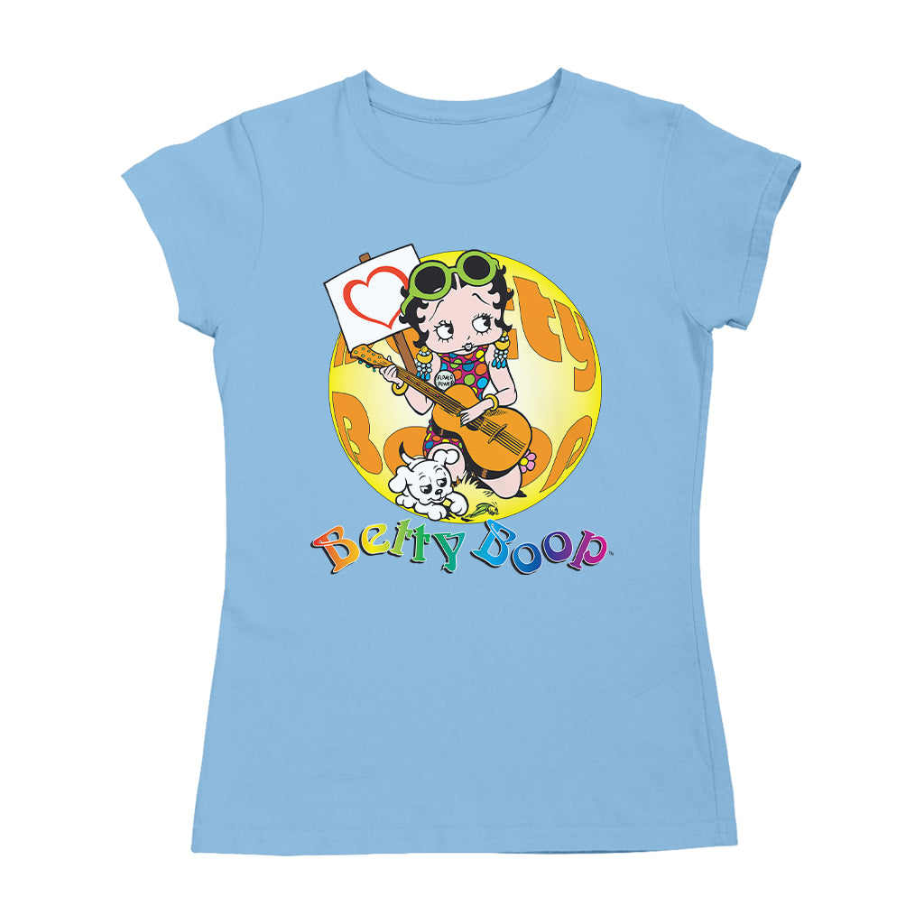 Betty Boop Groovy Guitar 70s Women's T-Shirt