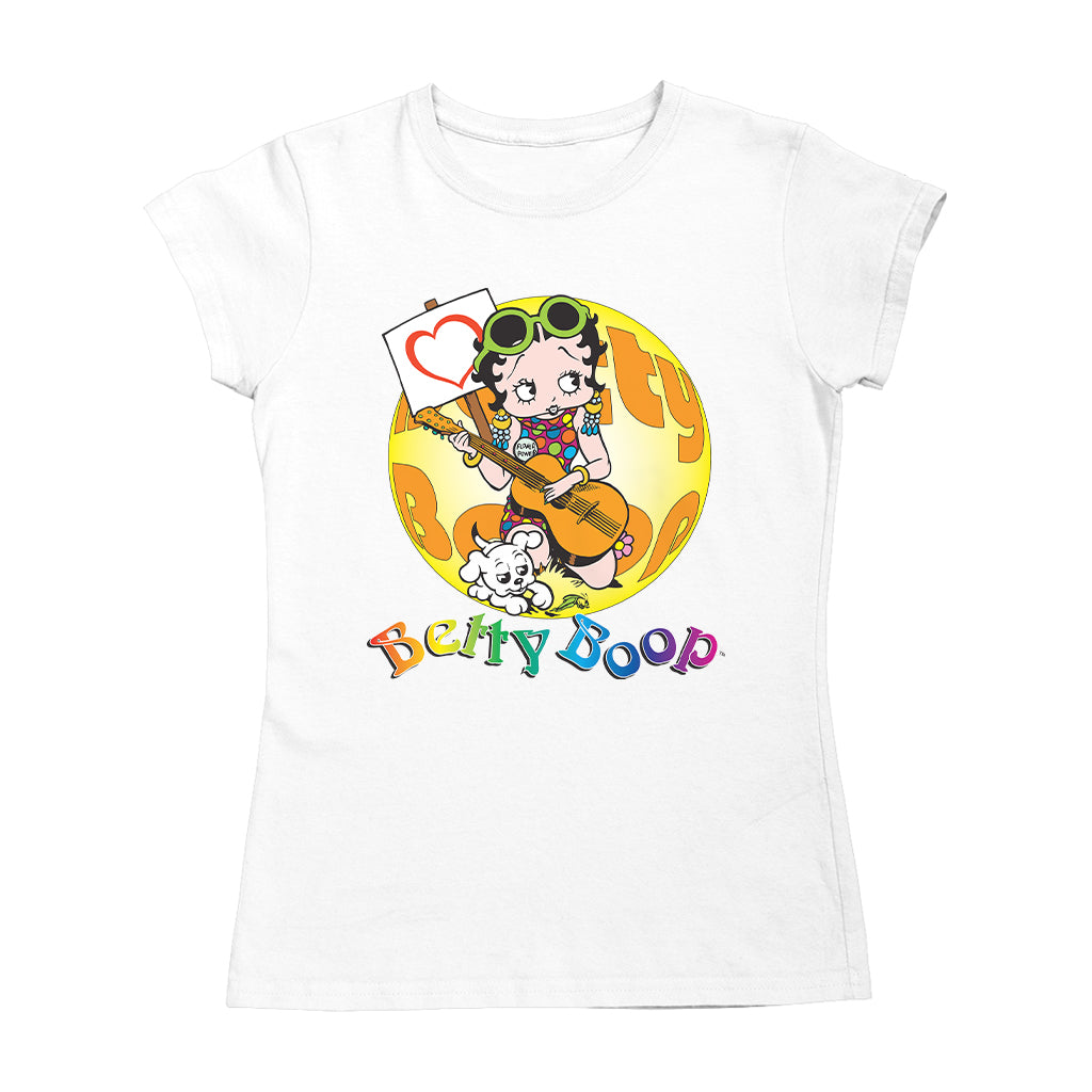 Betty Boop Groovy Guitar 70s Women's T-Shirt