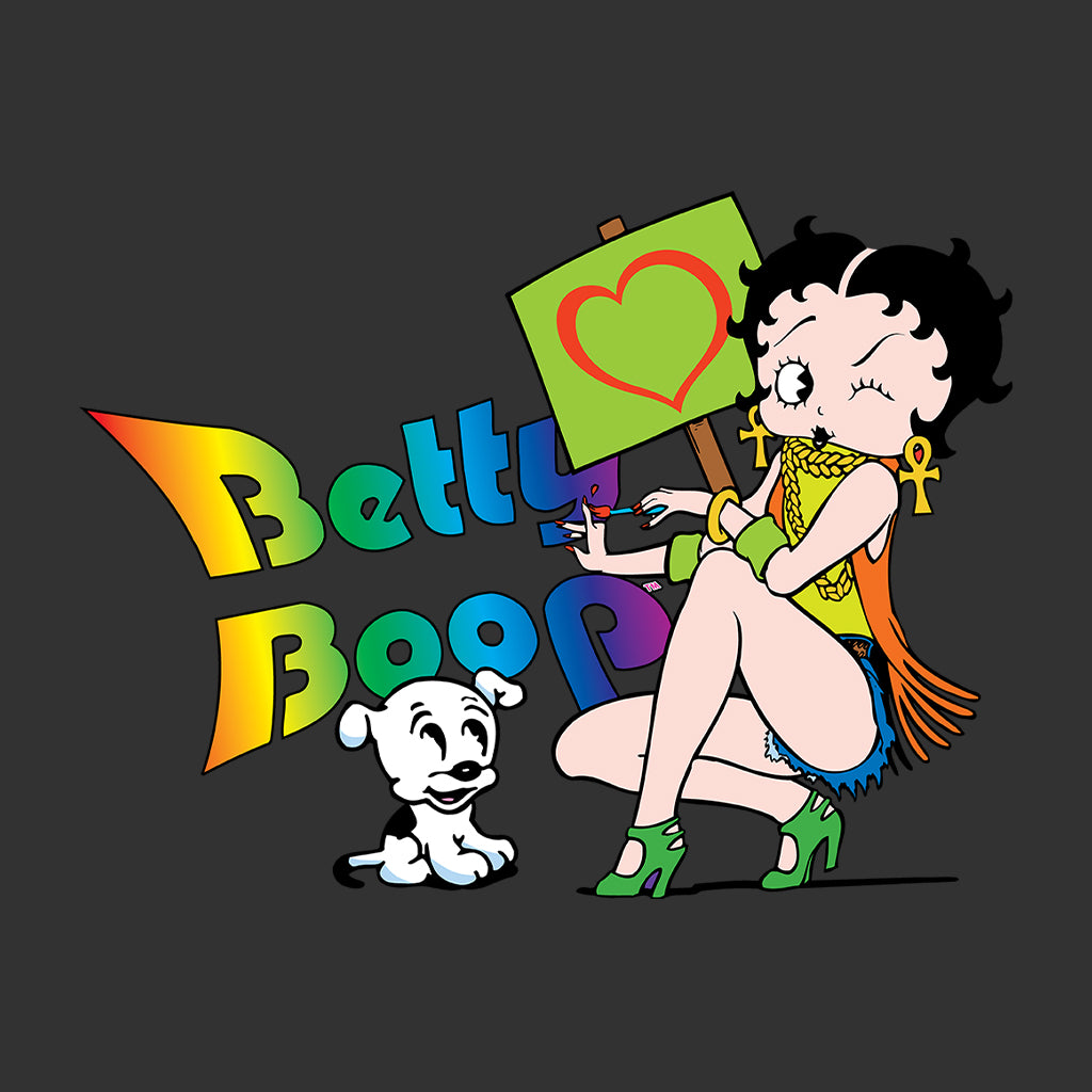 Betty Boop Groovy 70s Pudgy Love Women's T-Shirt