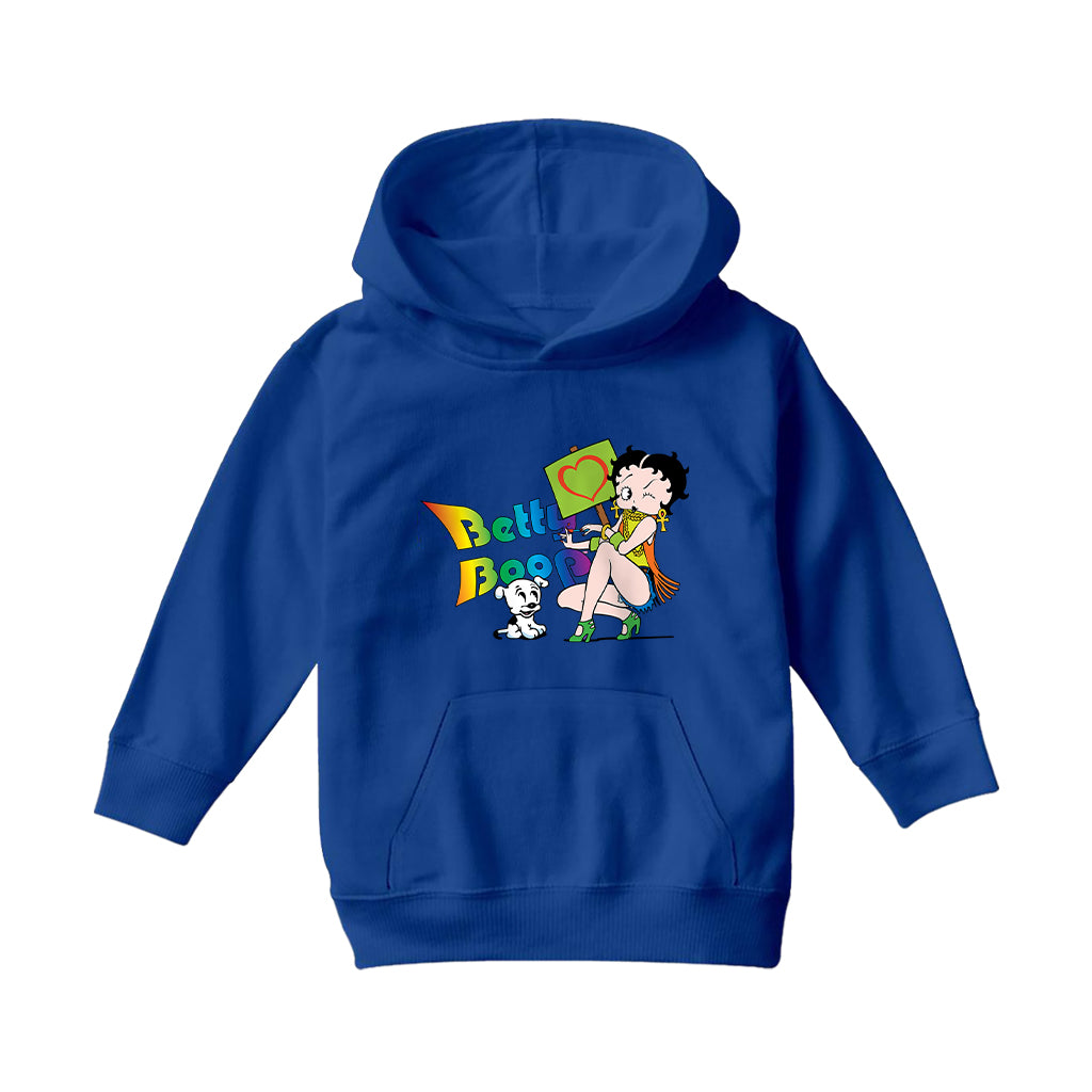 Betty Boop Groovy 70s Pudgy Love Kids Hooded Sweatshirt