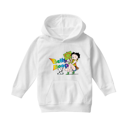 Betty Boop Groovy 70s Pudgy Love Kids Hooded Sweatshirt