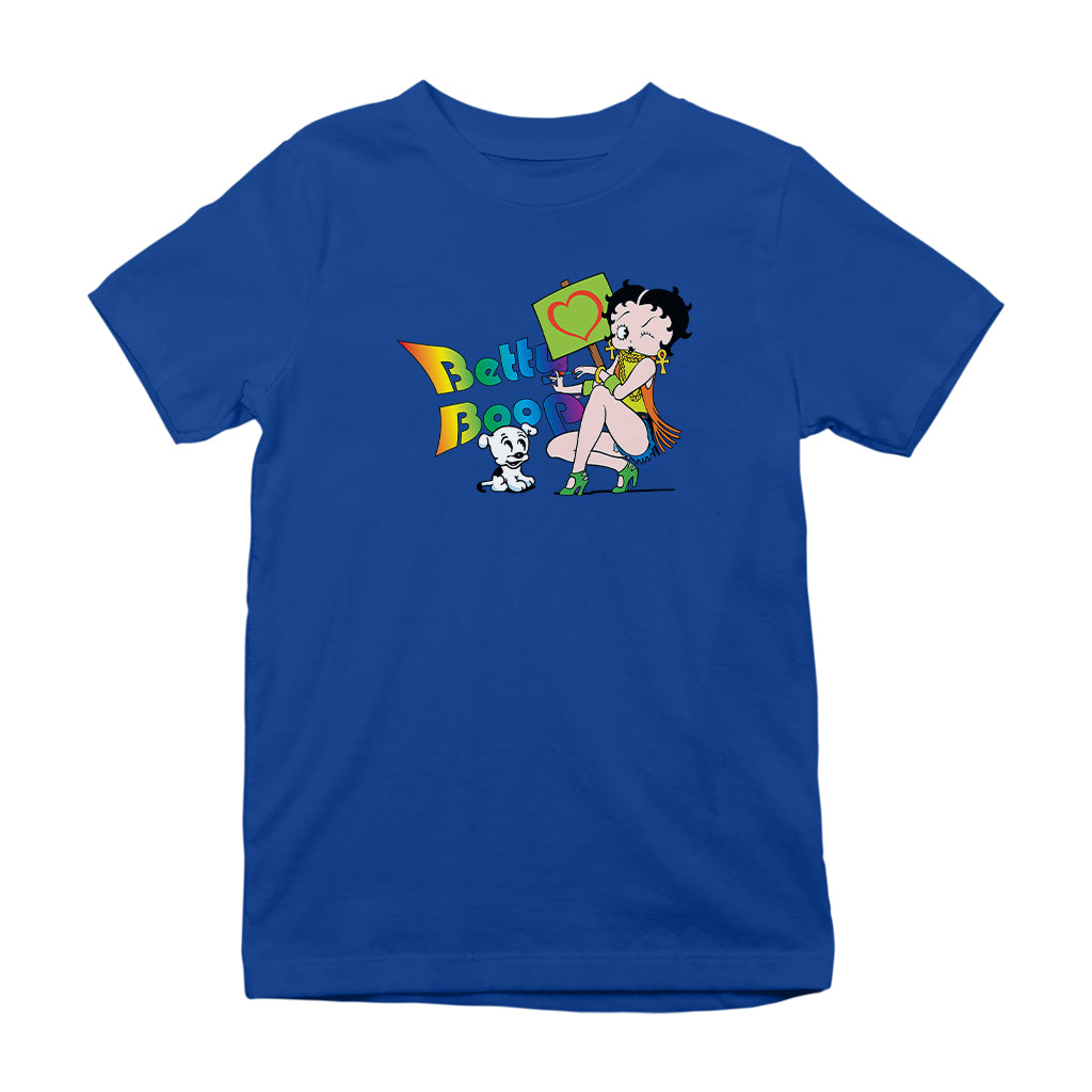 Betty Boop Groovy 70s Pudgy Love Kids T-Shirt