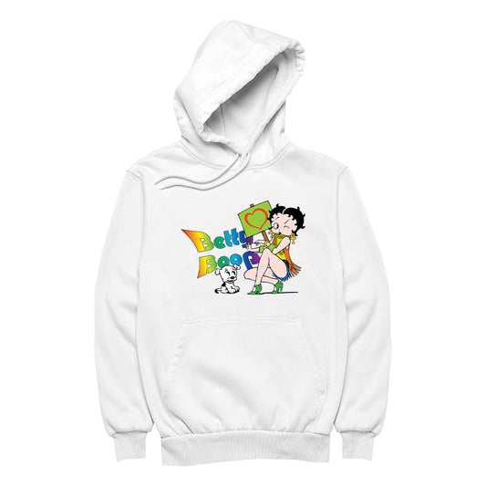 Betty Boop Groovy 70s Pudgy Love Men's Hooded Sweatshirt