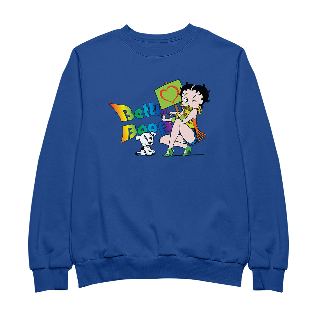 Betty Boop Groovy 70s Pudgy Love Men's Sweatshirt