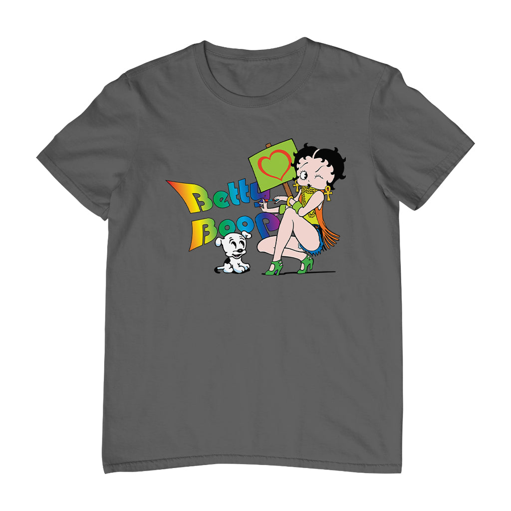 Betty Boop Groovy 70s Pudgy Love Men's T-Shirt