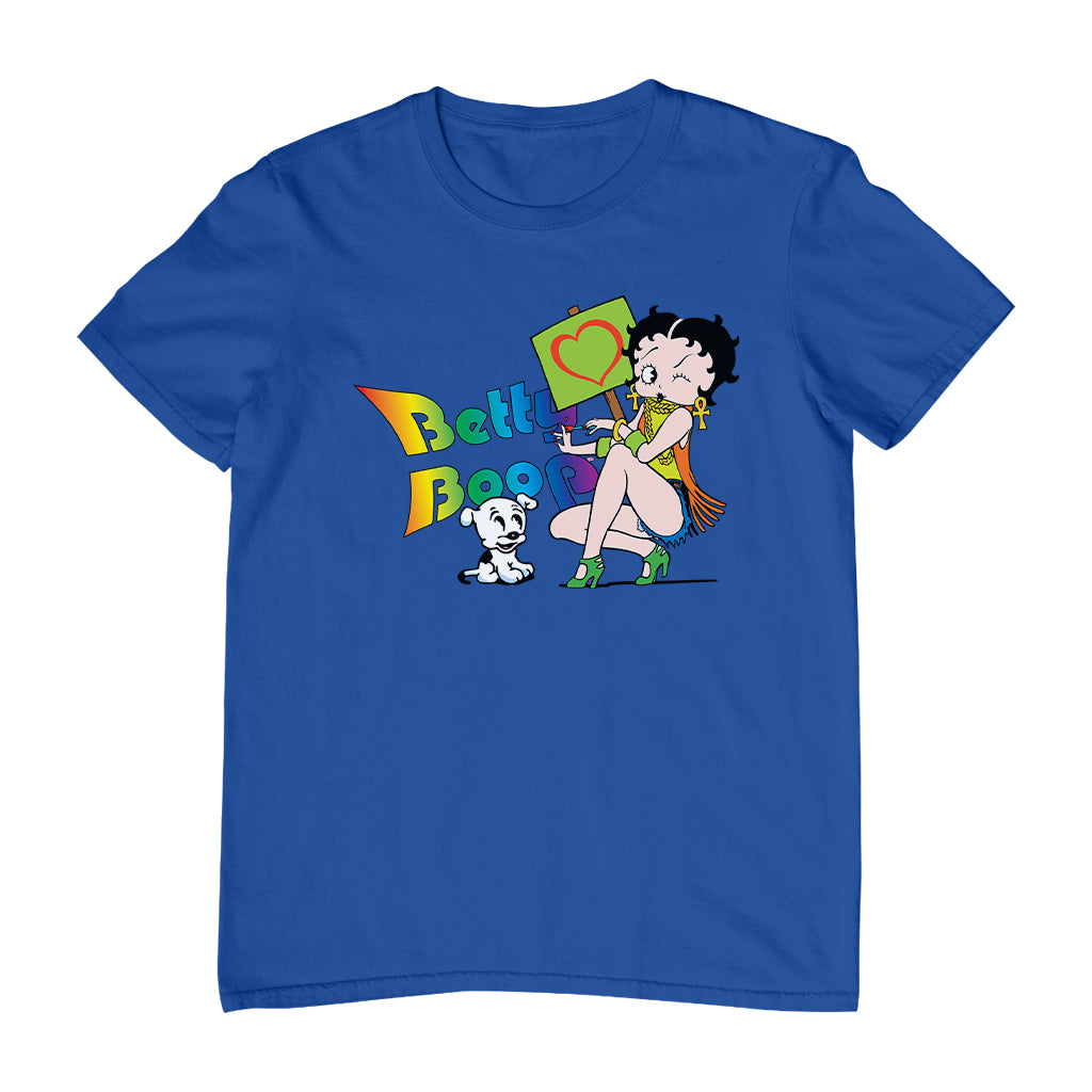 Betty Boop Groovy 70s Pudgy Love Men's T-Shirt