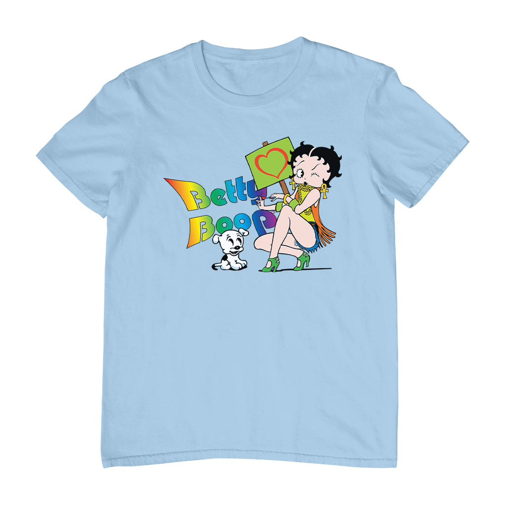 Betty Boop Groovy 70s Pudgy Love Men's T-Shirt
