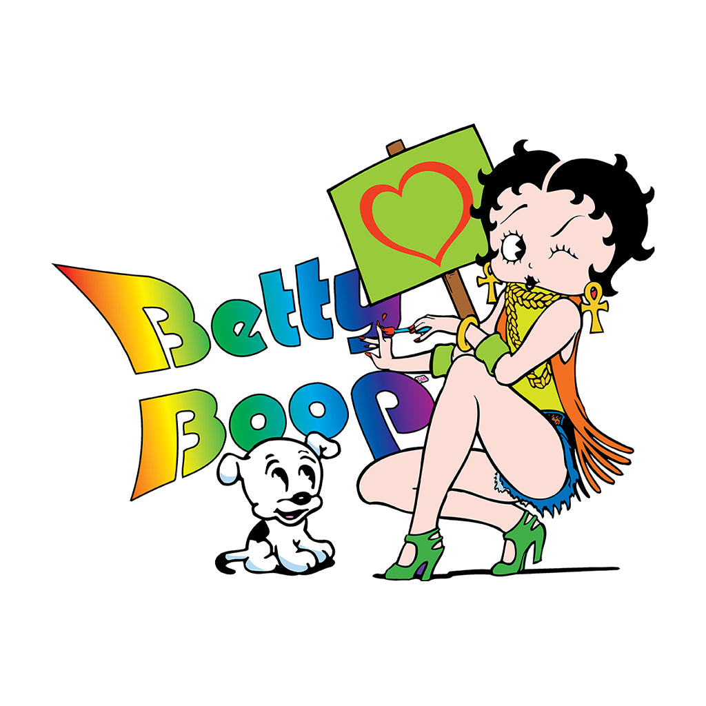 Betty Boop Groovy 70s Pudgy Love Kids T-Shirt